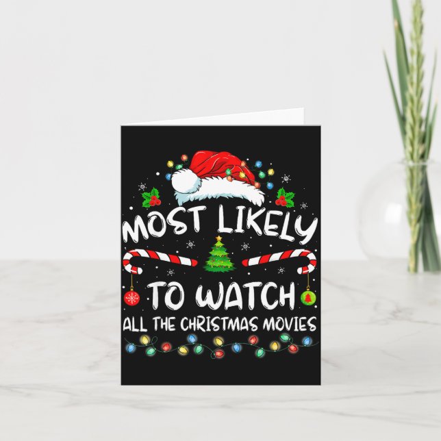 Most Likely To Watch All The Christmas Movies Fami Kort (Framsida)