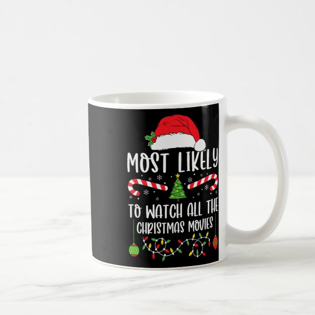 Most Likely To Watch All The Christmas Movies Xmas Kaffemugg (Höger)