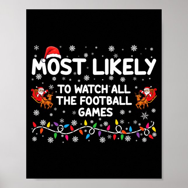 Most Likely To Watch All The Football Games _1  Poster (Framsidan)
