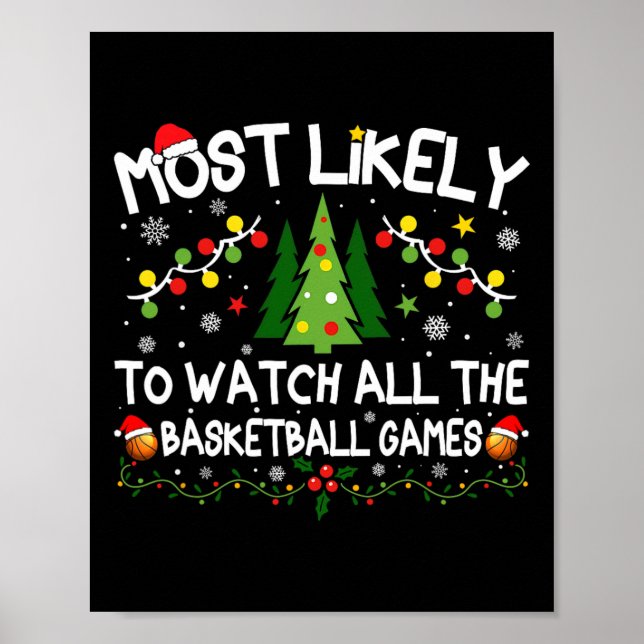 Most Likely To Watch All The Sketll Games Christma Poster (Framsidan)
