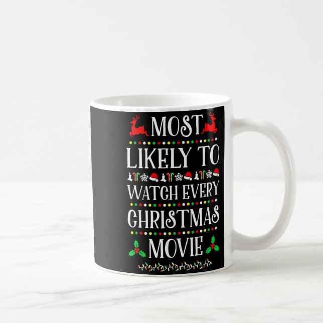 Most Likely To Watch Every Christmas Movie Christm Kaffemugg (Höger)