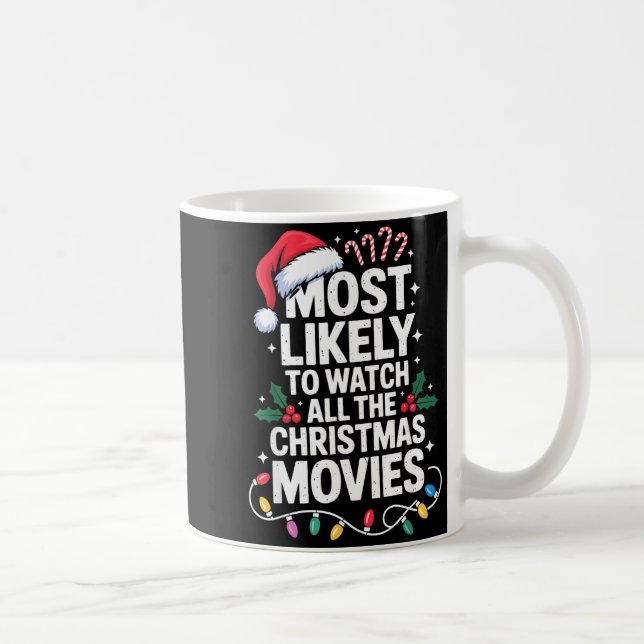 Most Likely Watch All Christmas Movies Lovers Humo Kaffemugg (Höger)