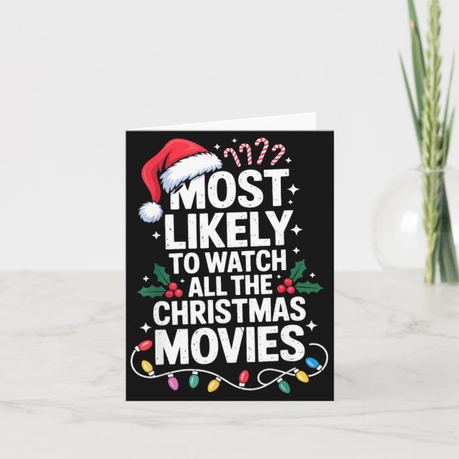 Most Likely Watch All Christmas Movies Lovers Humo Kort (Framsida)