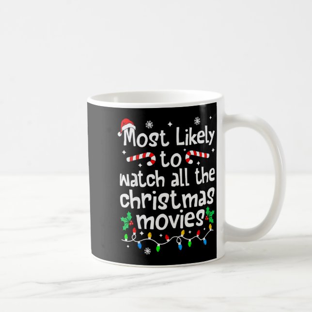 Most Likely Watch All The Christmas Movies Family  Kaffemugg (Höger)