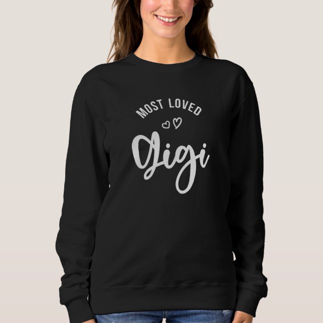 Most Loved Gigi - Cute Grandma T Shirt (Framsida)