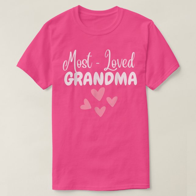 Most Loved Grandma - Grandmother - World's Best Gr T Shirt (Design framsida)
