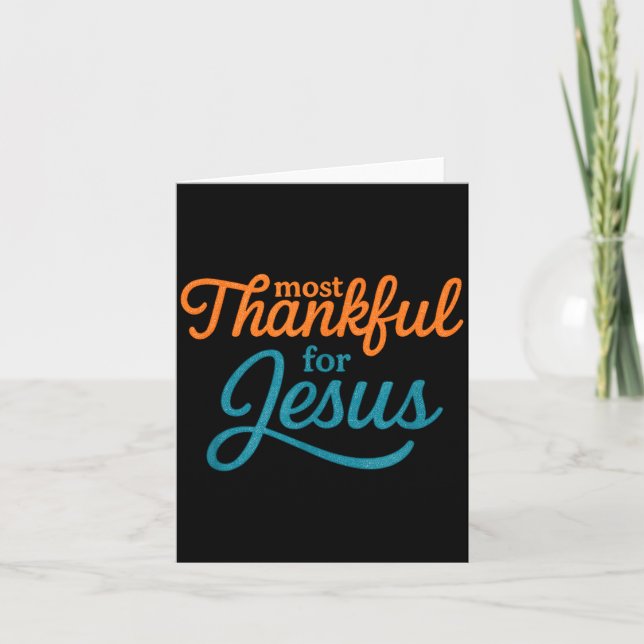 Most Thankful For Jesus Christian Thanksgiving  Kort (Framsida)