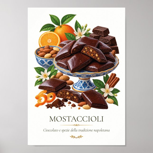 Mostaccioli – Vintage Italian Dessert Poster (Framsidan)