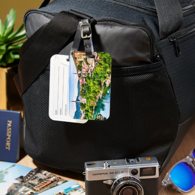 Mostar Bosnien och Hercegovina Bagagebricka (Framsida & Baksida)