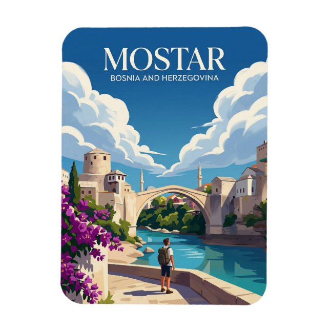 Mostar Bosnien och Hercegovina Magnet (Vertikal)