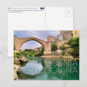 Mostar, Bosnien och Hercegovina Resekort Vykort