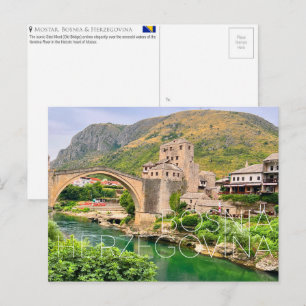 Mostar, Bosnien och Hercegovina Resekort Vykort