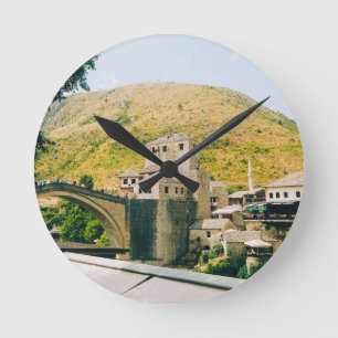 Mostar - Bosnien och Hercegovina Rund Klocka