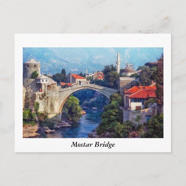 Mostar Bridge Vykort (Framsida)