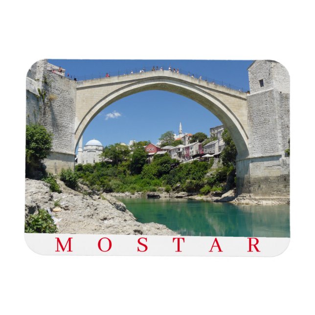 Mostar Old Bridge-kylskåp Magnet (Horisontell)