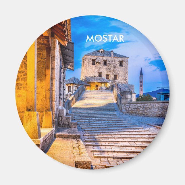Mostar Old Bridge Magnet, Bosnien och Hercegovina Magnet (Framsidan)