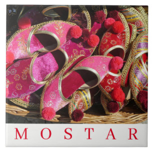 Mostar souvenir tofflor keramik kakelplatta