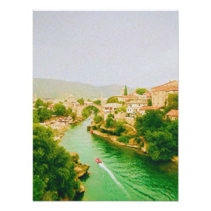 Mostar stad - Bosnien och Hercegovina Fototryck
