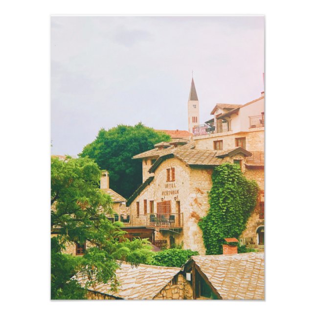 Mostar stad - Bosnien och Hercegovina Fototryck (Framsidan)