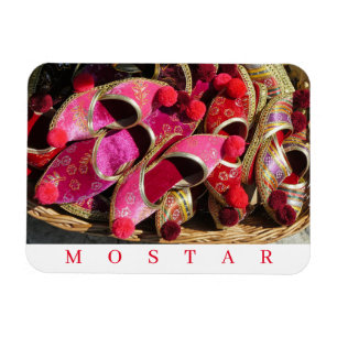 Mostar Traditionella rosa tofflor-kylskåp Magnet