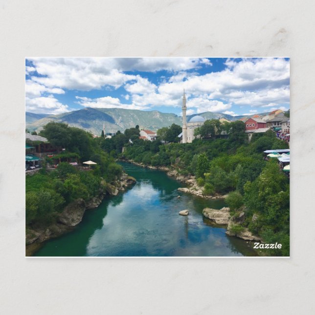 Mostar, vykort för Bosnien och Hercegovina (Baksida)