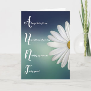 Moster Auntie Blommigt Birday Card Kort