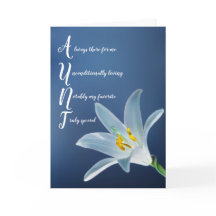 Moster Auntie Blommigt Mors dag Card