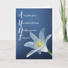Moster Auntie Blommigt Mors dag Card Kort