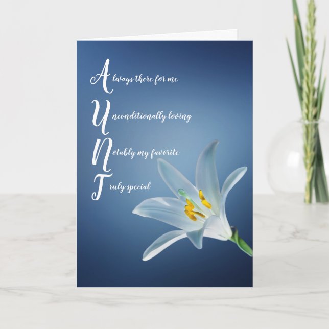 Moster Auntie Blommigt Mors dag Card Kort (Framsida)