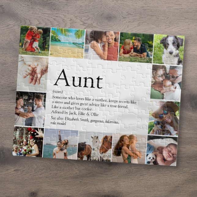 Moster, Auntie Definition 14 Photo Collage Roligt Pussel (Aunt, Auntie Definition 14 Photo Collage Fun Jigsaw Puzzle)