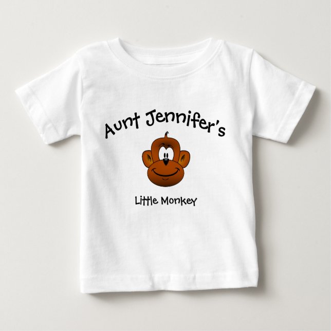 Moster Barnkläders Little Monkey Niece Nephew T Shirt (Framsida)
