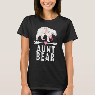 Moster Bear Mamma Grandma Blommigt Lycklig Mors da T Shirt