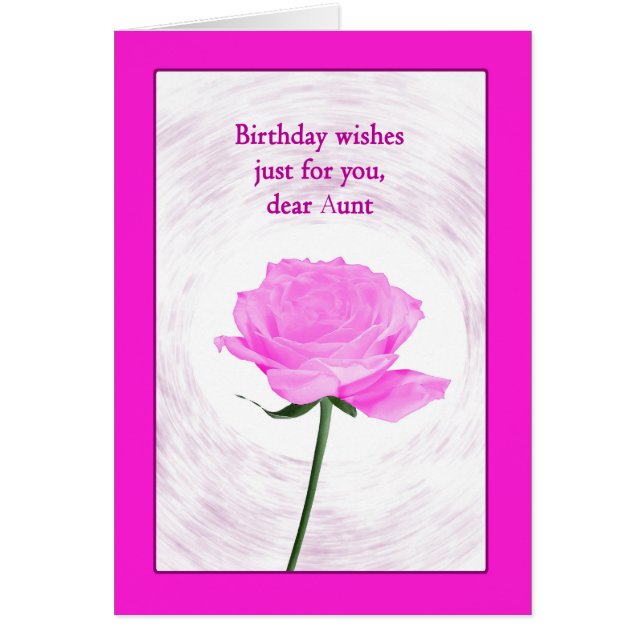 Moster Birthday Bevackra Rosa ros Hälsningskort (Framsidan)