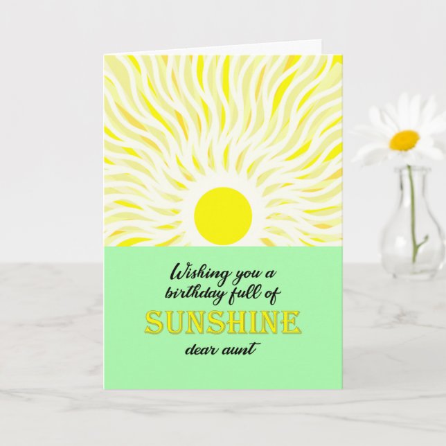 Moster Birthday Bright Sunshine Kort (Liten växt)