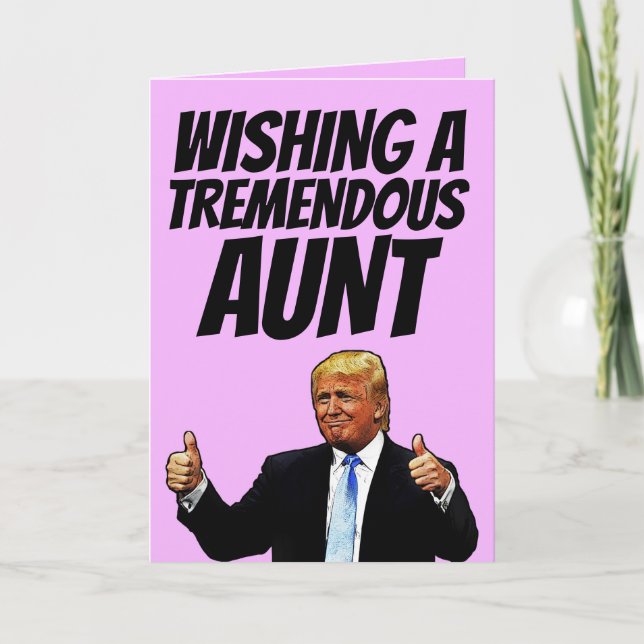 MOSTER BIRTHDAY CARD, DONALD TRUMP CARDS HELGKORT (Framsida)