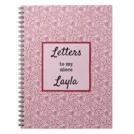 Moster Brev till min fjärde Rosa Abstrakt för bärb Anteckningsbok