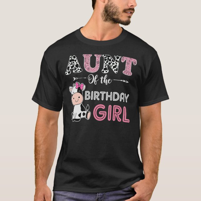 Moster Cow Farming Birthday Girl Barnyard Family M T Shirt (Framsida)