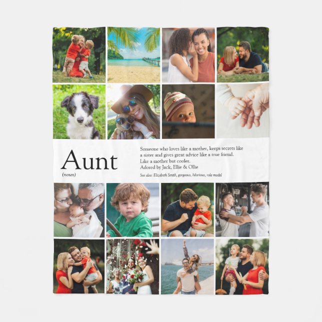 Moster-definitionsoffert 16 fotokollage fleecefilt (Framsidan)