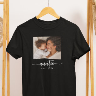 Moster Established Elegant Script Foto Svart T Shirt