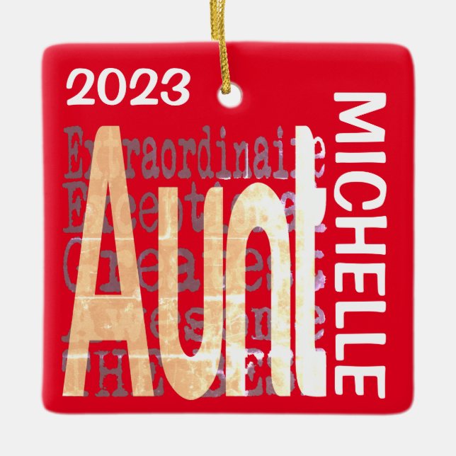 Moster Extraordinaire ANPASSNINGSBAR Julgransprydnad Keramik (Framsida)