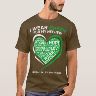 Moster farbror Grönt Ribbon Gift Nephew Cerebral T Shirt