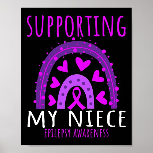 Moster farbror Manar Women Lila Niece Support Epil Poster (Framsidan)