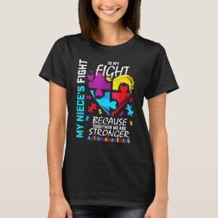 Moster farbror Puzzle Heart Blue Fighter Niece Aut T Shirt