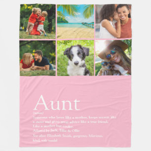 Moster Faster Definition 6 Fotokollage Rosa Fleecefilt