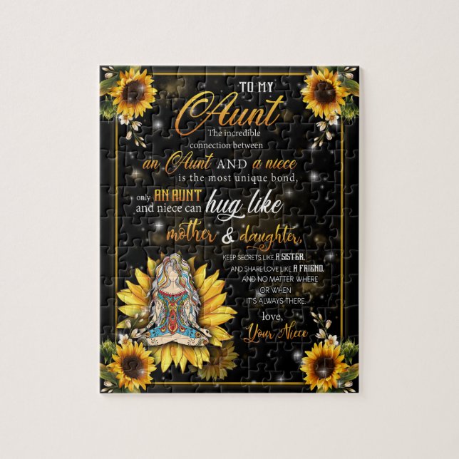 Moster Gifts | Brev till min Moster Kärlek från Ni Pussel (Vertikal)