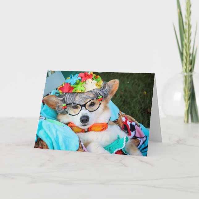 Moster Gussy-födelsedagskort Kort (Framsida)