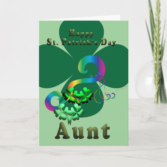 Moster hade tur klöver Shamrock klöver St. Patrick Tack Kort (Framsida)