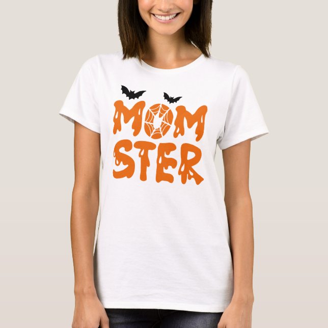 Moster Halloween Mamma  T Shirt (Framsida)