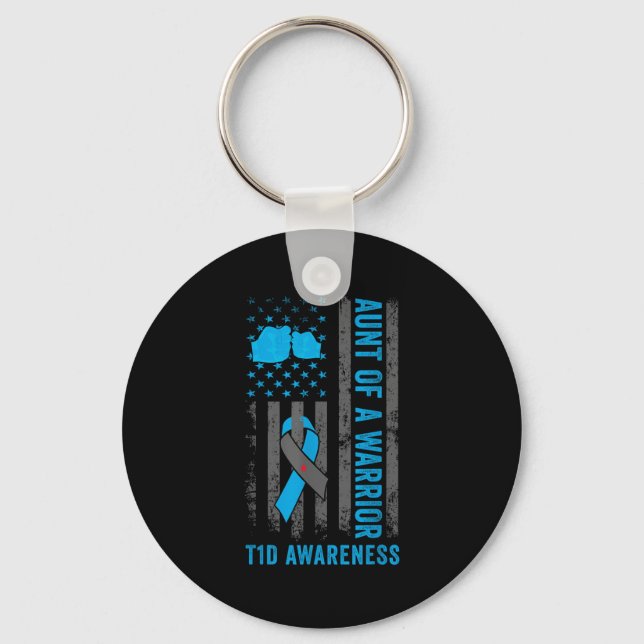 Moster i A T1d Warrior Diabetes Typ 1 Awa Nyckelring (Framsida)
