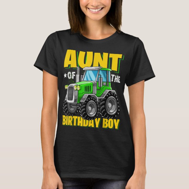 Moster i Birthday Boy Matching Family Tractor B T Shirt (Framsida)